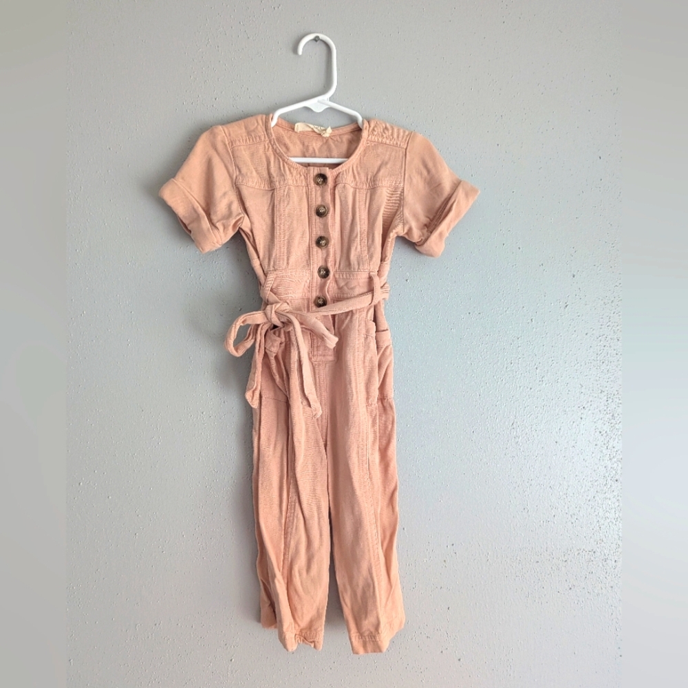 ROOLEE champagne pink tie jumpsuit 2T
